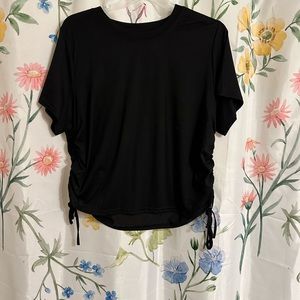 Black Ruched T-Shirt